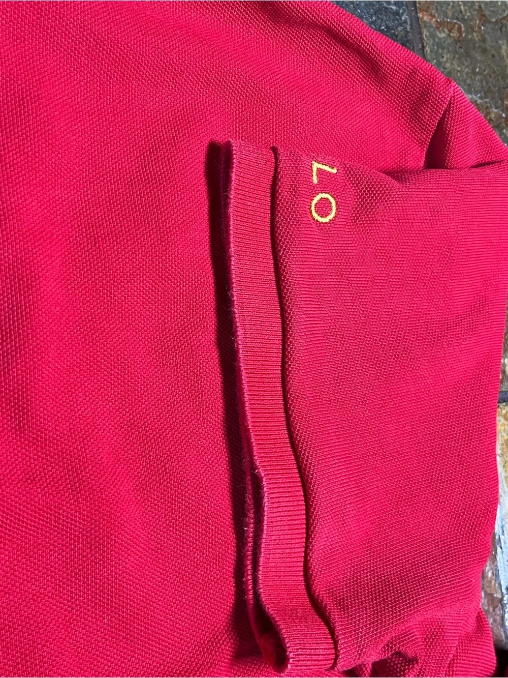 Polo by Ralph Lauren Red Big Crest Polo Slim Fit Shirt-Size Large